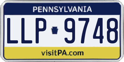 PA license plate LLP9748