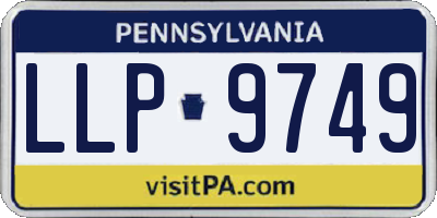 PA license plate LLP9749