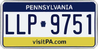 PA license plate LLP9751