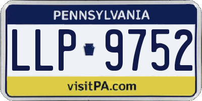 PA license plate LLP9752