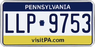 PA license plate LLP9753