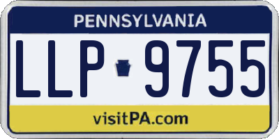 PA license plate LLP9755