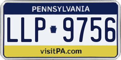 PA license plate LLP9756