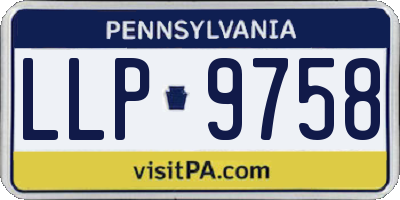 PA license plate LLP9758