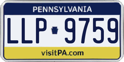 PA license plate LLP9759