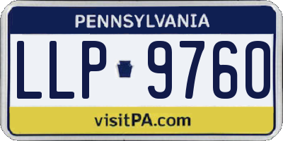 PA license plate LLP9760