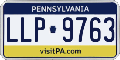 PA license plate LLP9763