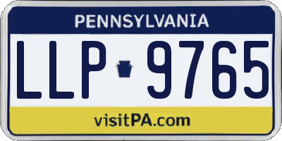 PA license plate LLP9765