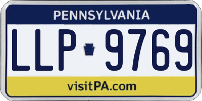 PA license plate LLP9769