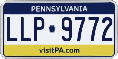 PA license plate LLP9772