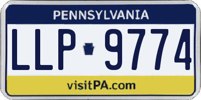 PA license plate LLP9774