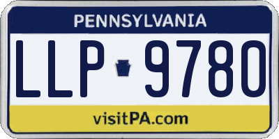 PA license plate LLP9780