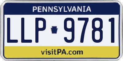 PA license plate LLP9781