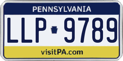 PA license plate LLP9789
