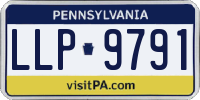 PA license plate LLP9791
