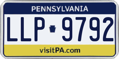 PA license plate LLP9792