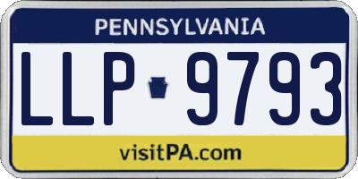 PA license plate LLP9793