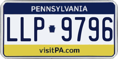 PA license plate LLP9796