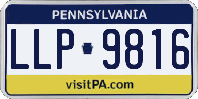 PA license plate LLP9816