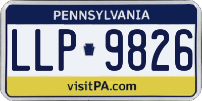 PA license plate LLP9826