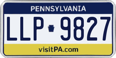 PA license plate LLP9827