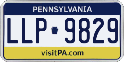 PA license plate LLP9829