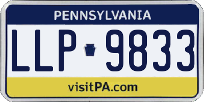 PA license plate LLP9833