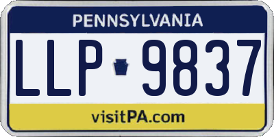PA license plate LLP9837