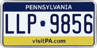 PA license plate LLP9856