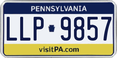 PA license plate LLP9857