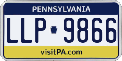 PA license plate LLP9866