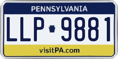 PA license plate LLP9881
