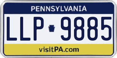 PA license plate LLP9885