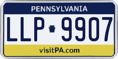 PA license plate LLP9907