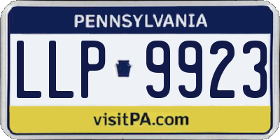 PA license plate LLP9923