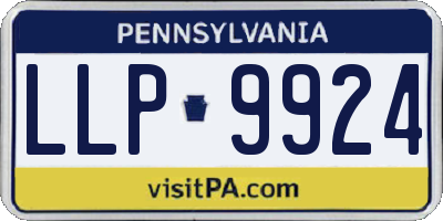 PA license plate LLP9924