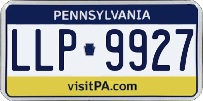 PA license plate LLP9927