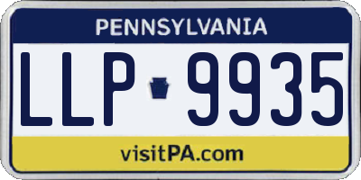 PA license plate LLP9935