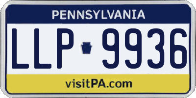 PA license plate LLP9936