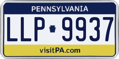 PA license plate LLP9937