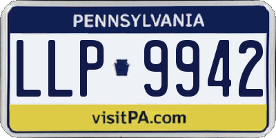 PA license plate LLP9942