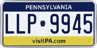 PA license plate LLP9945