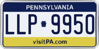 PA license plate LLP9950