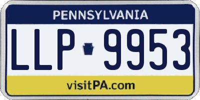 PA license plate LLP9953