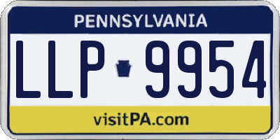 PA license plate LLP9954
