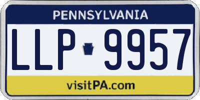 PA license plate LLP9957