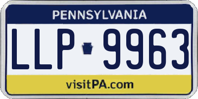 PA license plate LLP9963