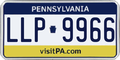 PA license plate LLP9966