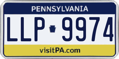 PA license plate LLP9974
