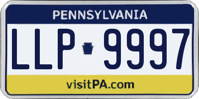 PA license plate LLP9997